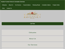 Tablet Screenshot of hudsonfuneralhome.com